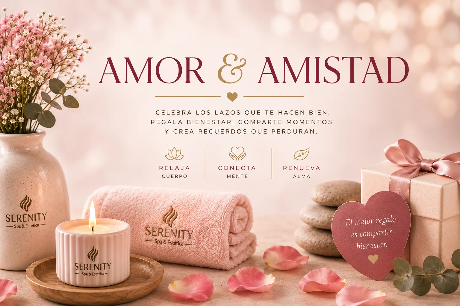 Plan Amor y Amistad spa Bogotá — Plan París con pétalos y velas